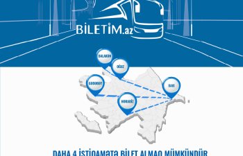 “Biletim.az” portalından daha 4 istiqamət üzrə onlayn bilet almaq mümkün olub