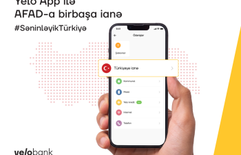 AFAD-a ianələrinizi Yelo App vasitəsilə birbaşa köçürün