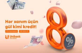 Unibankdan xanımlar üçün 8% endirim, 0% komissiya