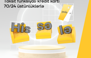 Taksit funksiyalı yeni Yelo kredit kartı