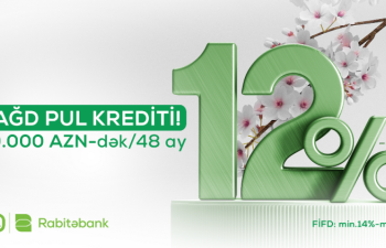 Rabitəbank 12%-dən nağd pul krediti təklif edir