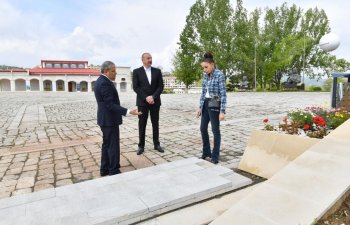 Prezident və Birinci xanıma Şuşada Xüsusi nümayəndəliyin inzibati binasının qarşısında görüləcək işlər barədə məlumat verilib