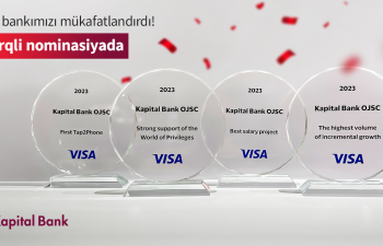 Kapital Bank Visa-nın 4 mükafatına layiq görülüb