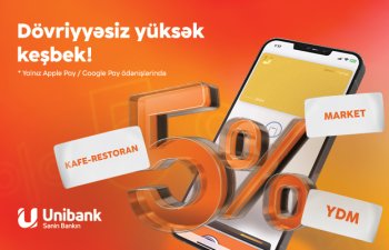 Unibank müştəriləri rekord məbləğdə keşbek qazanıb