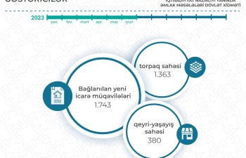 Bu ilin birinci yarımilliyi ərzində dövlət əmlakının icarə verilməsi sahəsində göstəricilər