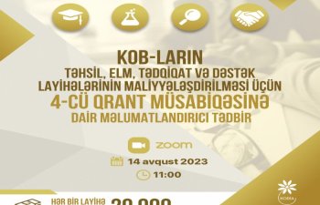 4-cü qrant müsabiqəsi ilə bağlı məlumatlandırıcı tədbir keçiriləcək