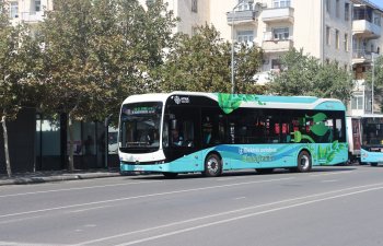 Bakıda ilk elektrik mühərrikli avtobus xəttə buraxılıb