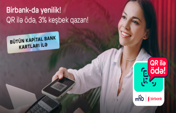 Birbank-ın yeni QR-kodla ödəniş üsulu 3% keşbek qazandırır