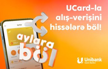 Unibank kartları ilə edilən ödənişi hissələrə bölmək daha rahat olub