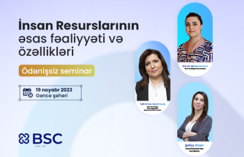 BSC Consulting-in “İnsan Resurslarının əsas fəaliyyəti və özəllikləri”  təlimi Gəncədə baş tutacaq