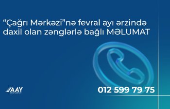 “Çağrı Mərkəzi”nə fevral ayı ərzində 546 zəng daxil olub - AAYDA