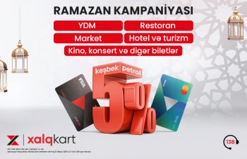 XalqKartla bayram günlərində 5% keşbek/petrol qazanın!