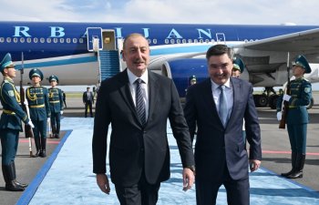 Prezident İlham Əliyev Qazaxıstana səfərə gəlib