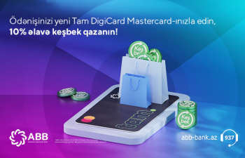 Tam DigiCard sahiblərinə ABB-dən 10% keşbek!