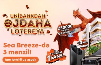 Unibankın "Əjdaha" lotereyasının ilk tirajının qalibləri 30 avqustda məlum olacaq