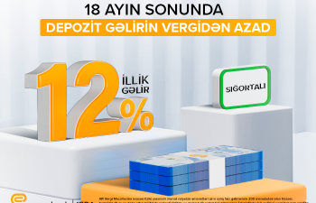 Depozitə maksimal sığortalı
gəlir faizi
