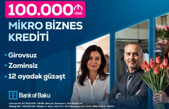 Bank of Baku-dan sahibkarlara 100.000 AZN-dək mikro biznes krediti