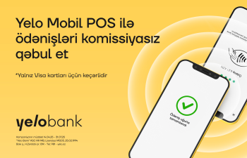Yelo Mobil POS xidmətinə qoşulun, ödənişlər üçün komissiya ödəməyin!