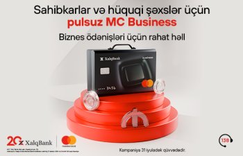 Xalq Bank-dan sahibkar və hüquqi şəxslərə Mastercard Business kartı hədiyyə!