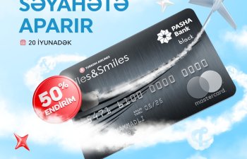 “PAŞA Bank” “Miles&Smiles Mastercard Black” kartı üzrə 50% endirim kampaniyasını elan edir