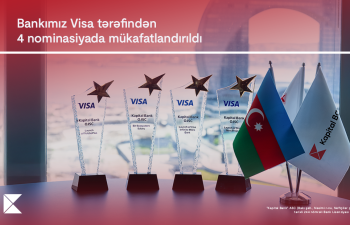 Kapital Bank rəqəmsal ödəmələrdə dünya lideri olan Visa şirkəti tərəfindən 4 mükafata layiq görüldü