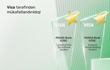 “PAŞA Bank” Visa-nın xüsusi mükafatı ilə təltif olundu