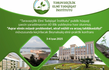 Tərəvəzçilik Elmi Tədqiqat İnstitutunun fəaliyyətə başlamasının 60 ili tamam olur