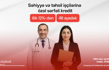 Xalq Bank-dan təhsil və səhiyyə işçiləri üçün sərfəli kredit