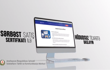 "Azexport" portalı yenidən Bolqarıstana ixrac üçün
sərbəst satış sertifikatı təqdim edib