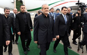 İran Prezidenti Məsud Pezeşkian Azərbaycana səfərə gəlib