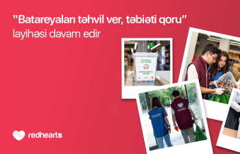 “Batareyaları təhvil ver, təbiəti qoru” layihəsi çərçivəsində 96 kq işlənmiş batareya toplanaraq təhvil verilib