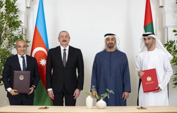 “Azərbaycan Respublikası Hökuməti ilə Birləşmiş Ərəb Əmirlikləri Hökuməti arasında Hərtərəfli İqtisadi Tərəfdaşlıq Sazişi” imzalanıb