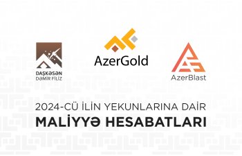 “AzerGold” QSC və onun törəmə şirkətlərinin ötən ilin yekunlarına dair maliyyə nəticələri açıqlanıb