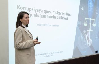 “AzerGold” QSC-də korrupsiyaya qarşı mübarizə üzrə maarifləndirmə seminarı keçirilib
