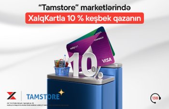 XalqKart ilə “Tamstore” supermarketlər şəbəkəsində 10 % keşbek/petrol!