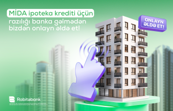 Rabitəbank ipoteka kreditləri üçün razılıq sistemini istifadəyə verib