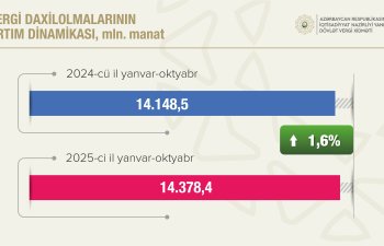 Vergilərin 72,4 faizi qeyri-neft-qaz sektorunun payına düşüb