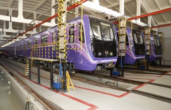 Bakı metropoliteni xətlərində daha 15 yeni vaqon istismara buraxıldı
