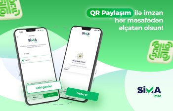“SİMA İmza”nın yeni QR paylaşım funksiyası istifadəyə verildi