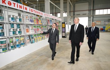 Prezident İlham Əliyev “AZWOOL” mineral daş yunu zavodunun açılışında iştirak edib