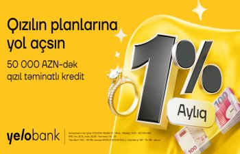Aylıq cəmi 1%-dən qızıl təminatlı kredit!