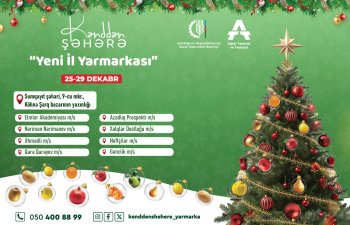 Bakı və Sumqayıtın müxtəlif ərazilərində &ldquo;Kənddən Şəhərə&rdquo; Yeni il yarmarkaları fəaliyyətə başlayır