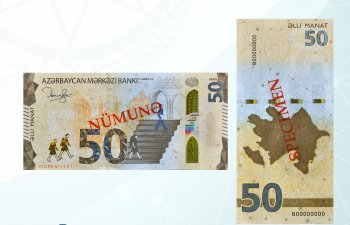 Yenilənmiş 50 manatlıq kağız pul nişanı tədavülə buraxılır - AMB