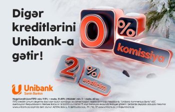 Unibankdan Yeni ilin ilk kredit kampaniyası: 0 % komissiya və faizlərə endirim!