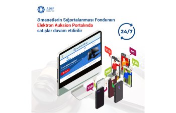 Əmanətlərin Sığortalanması Fondunun Elektron Auksion Portalında satışlar davam etdirilir