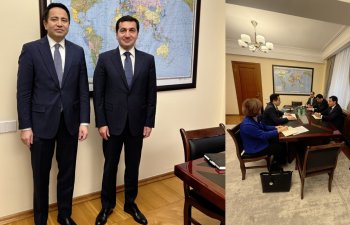 Qazaxıstan Səfiri və Azərbaycan Prezidentinin Köməkçisi ikitərəfli əməkdaşlığı müzakirə ediblər