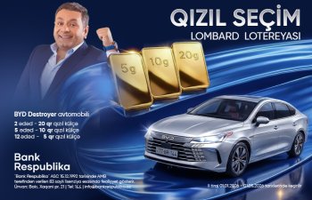 &ldquo;Bank Respublika&rdquo;nın &ldquo;Qızıl Seçim&rdquo; lotereyası davam edir