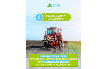 Fermerlərə subsidiya ödənişlərinə start verilir