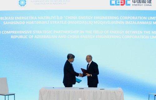 Çin şirkəti ilə enerji sahəsində strateji tərəfdaşlıq Sazişi imzalanıb
