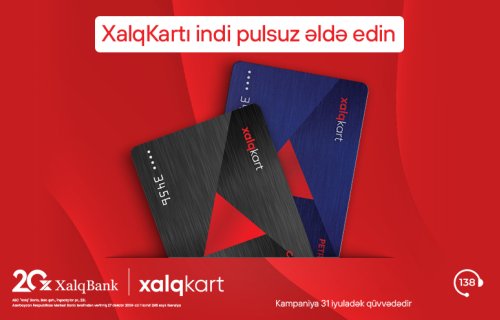 XalqKart indi pulsuz!